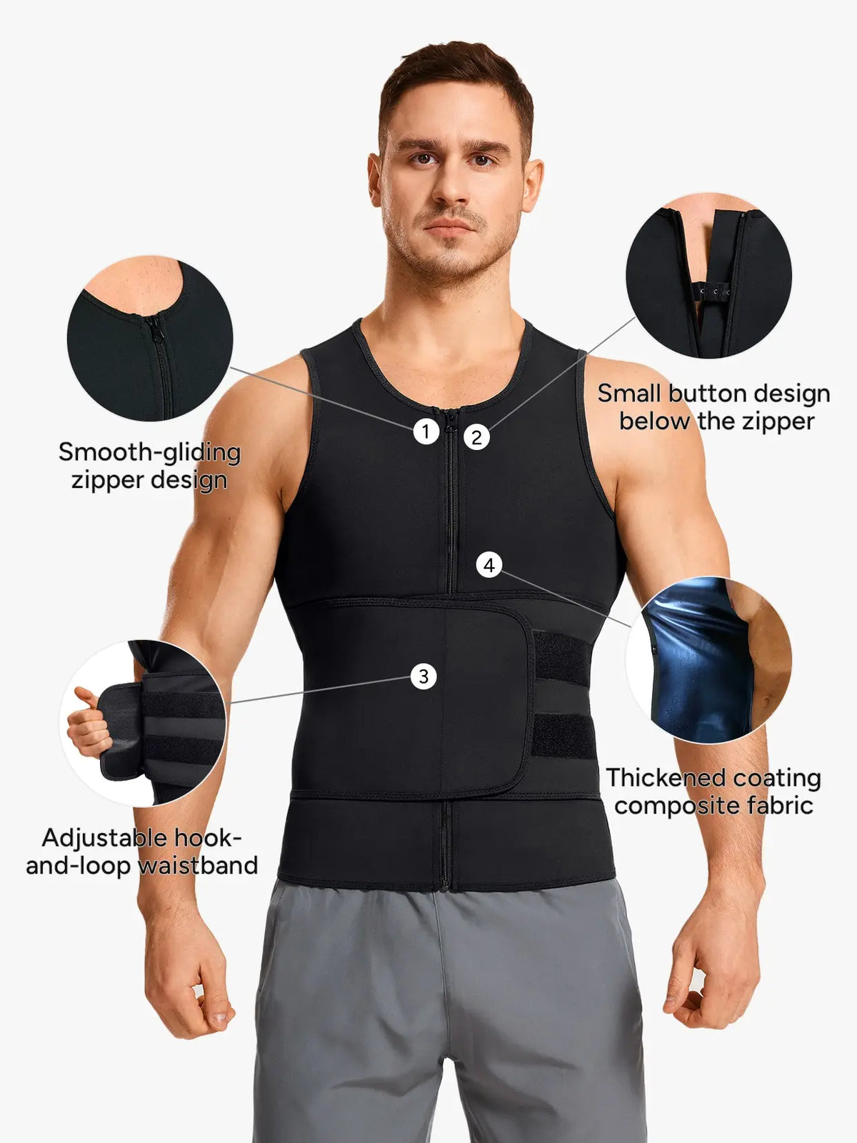 Sauna Sports Vest Suit Top
