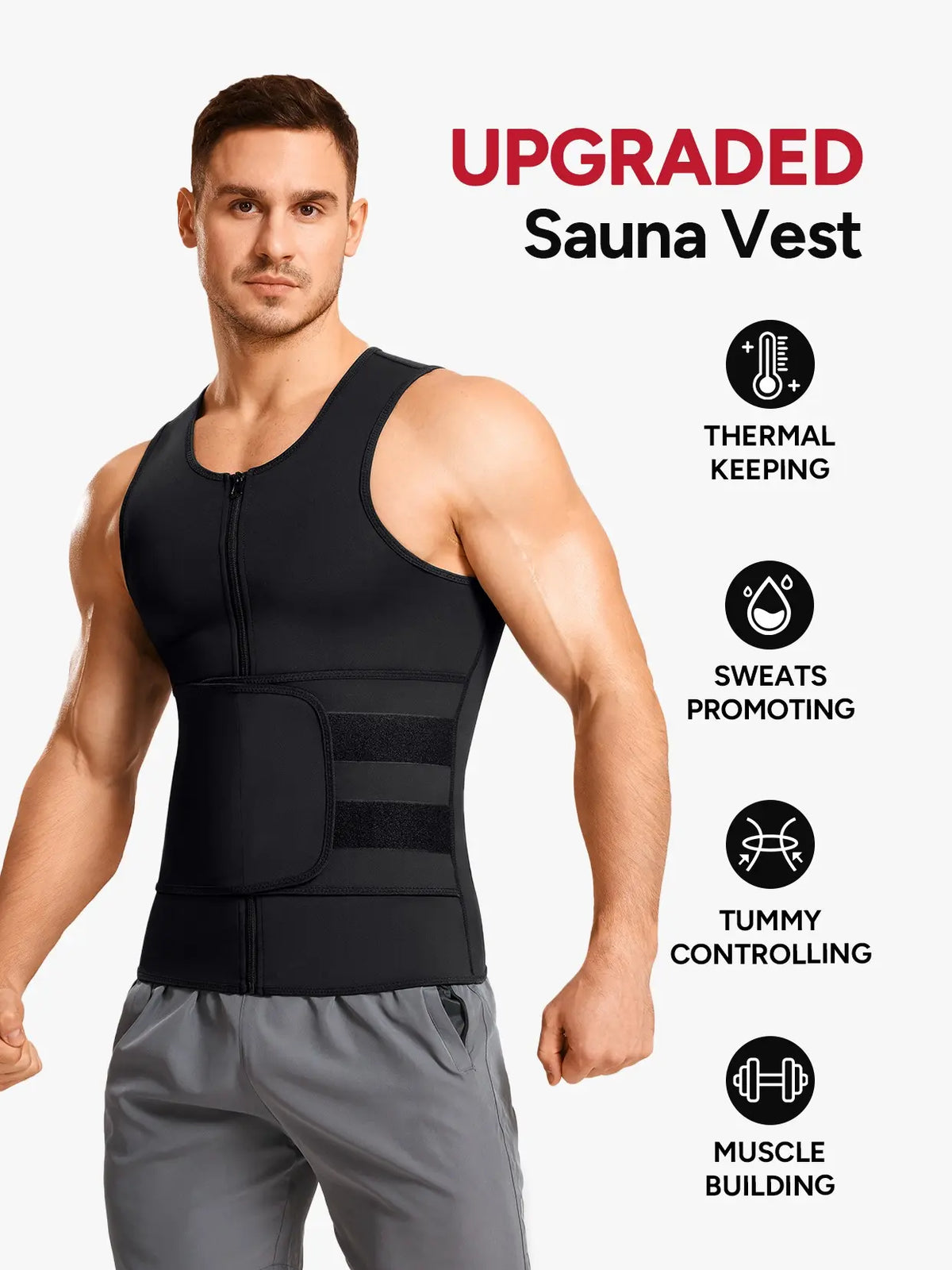 Sauna Sports Vest Suit Top
