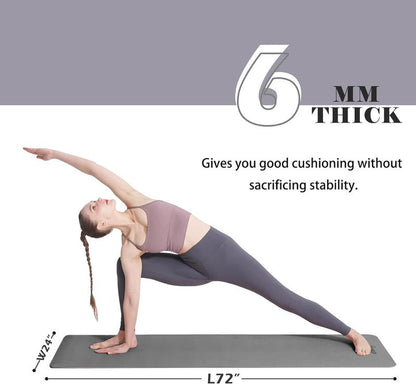 Non Slip Thick Fitness Mats with Storage Bag