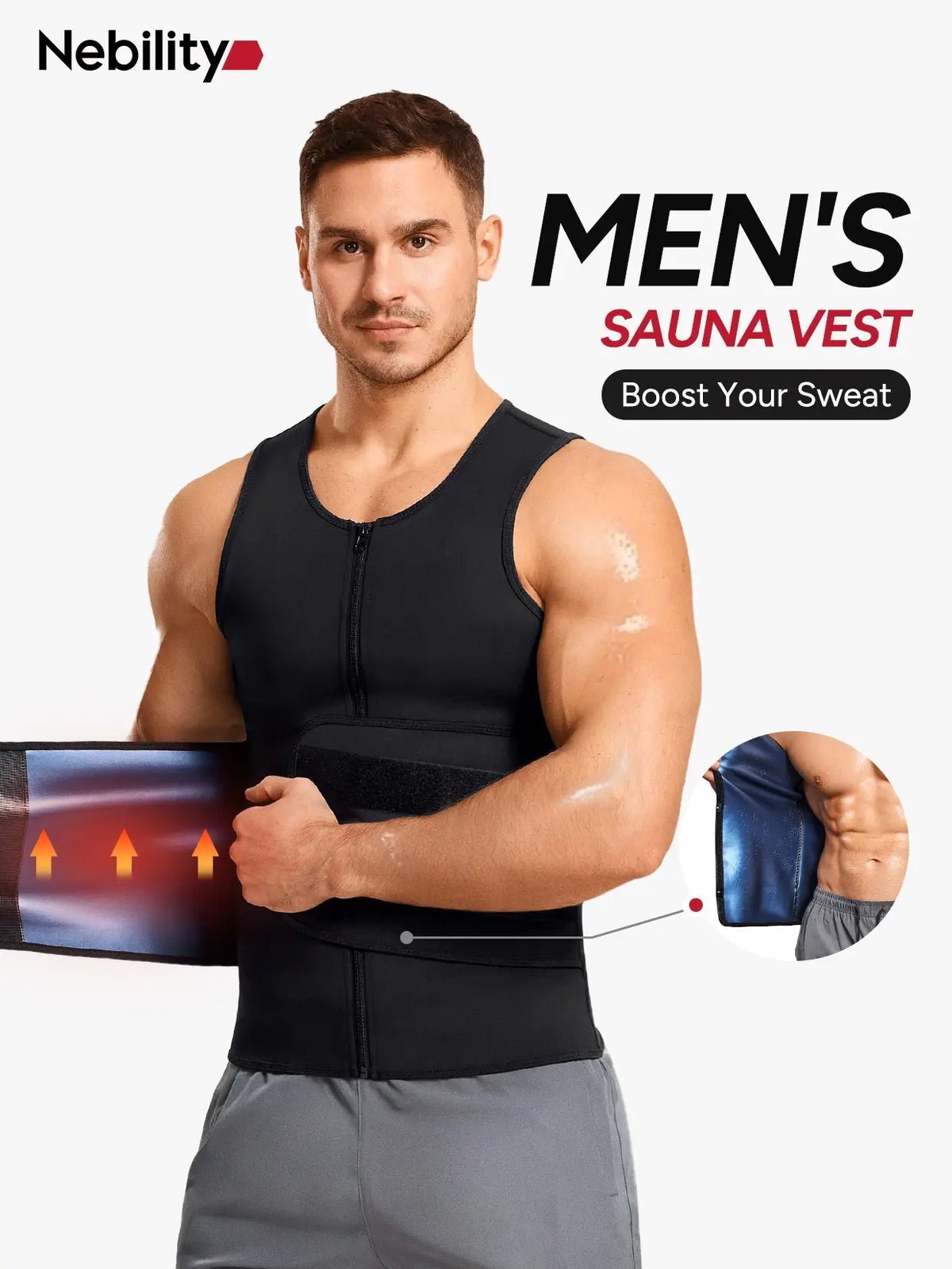 Sauna Sports Vest Suit Top